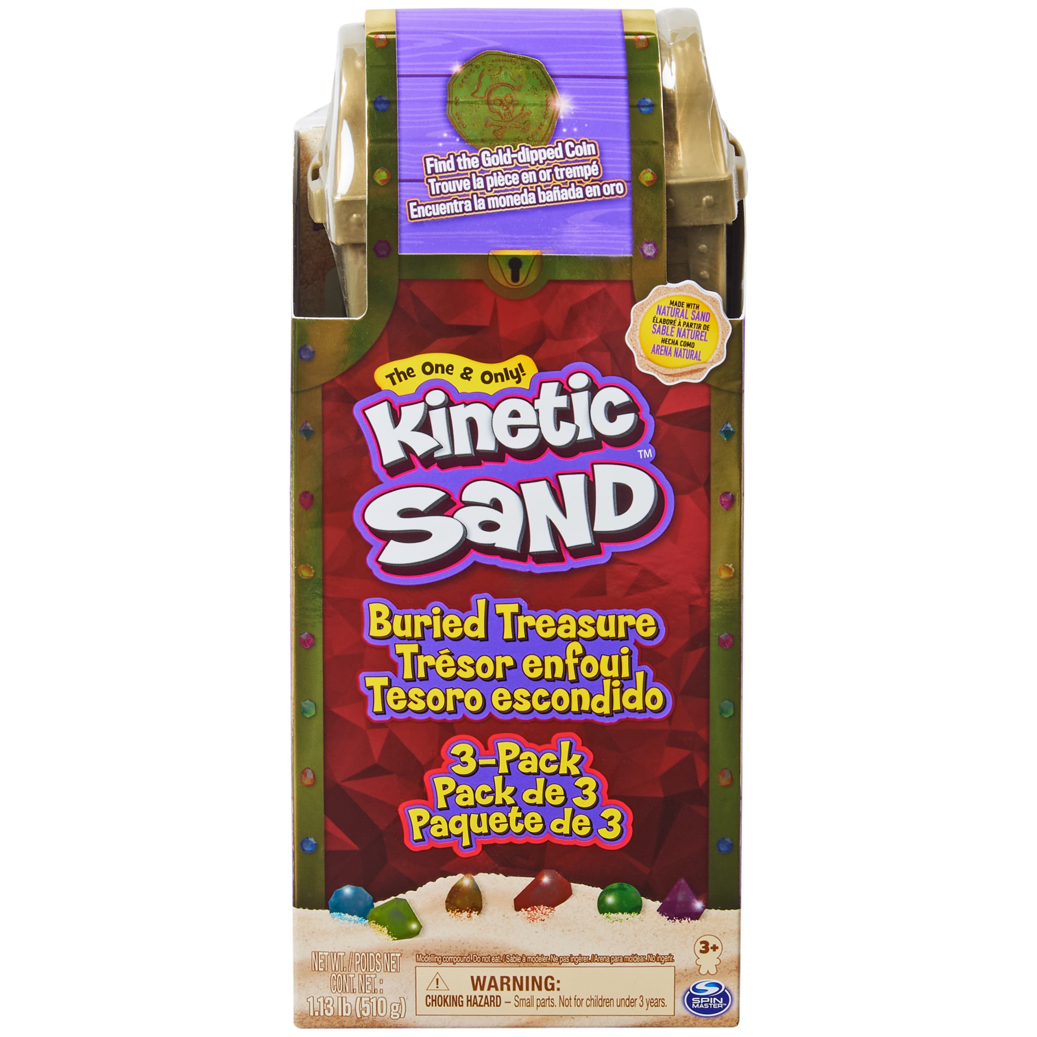 Sand, Buried Treasure 3Pack w/ 1.13lb of Sand