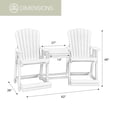 thumbnail image 6 of OS Home and Office 514LGB-K Counter Height Settee in Light Grey/Black Base, 6 of 7