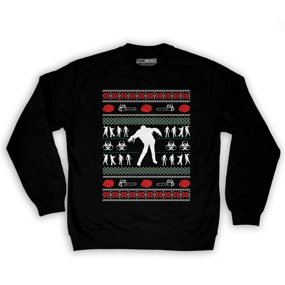 Function - Zombie Ugly Christmas Sweater Men's Fashion Crew Neck Sweatshirt
