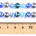 thumbnail image 2 of 50-51pcs/hebras redondas de cuentas de vidrio galvanizadas cuentas espaciadoras de cristal facetadas para hacer joyas, pulseras, collares, aretes, 0.315 in, agujero: 0.055 in, color brillante, 2 of 4