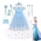 thumbnail image 2 of 2022 nuevo vestido de princesa Elsa de Frozen para niñas, disfraz de Cosplay, Vestidos de malla para niños, ropa, bata, fiesta de cumpleaños de Halloween, Vestidos 7-8T (etiqueta 140) Gao Jinjia LED, 2 of 2