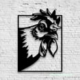 thumbnail image 2 of Craftnamesign Funny Chicken Farmhouse Metal Wall Art LED Light, Chicken Coop Sign Home Decor, 2 of 5