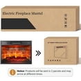thumbnail image 6 of BOSHIRO 44 Inch Electric Fireplace with Mantel, Blue Wooden Surround with Gold Accents, 23" Red Brick Insert, Remote & Touch Control, Heats 400 Sq Ft, 6 of 8