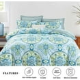 thumbnail image 2 of 3 Piece All Season Bedding Queen size Comforter Set, Ultra Soft Polyester Elegant Bedding Comforters, 2 of 5