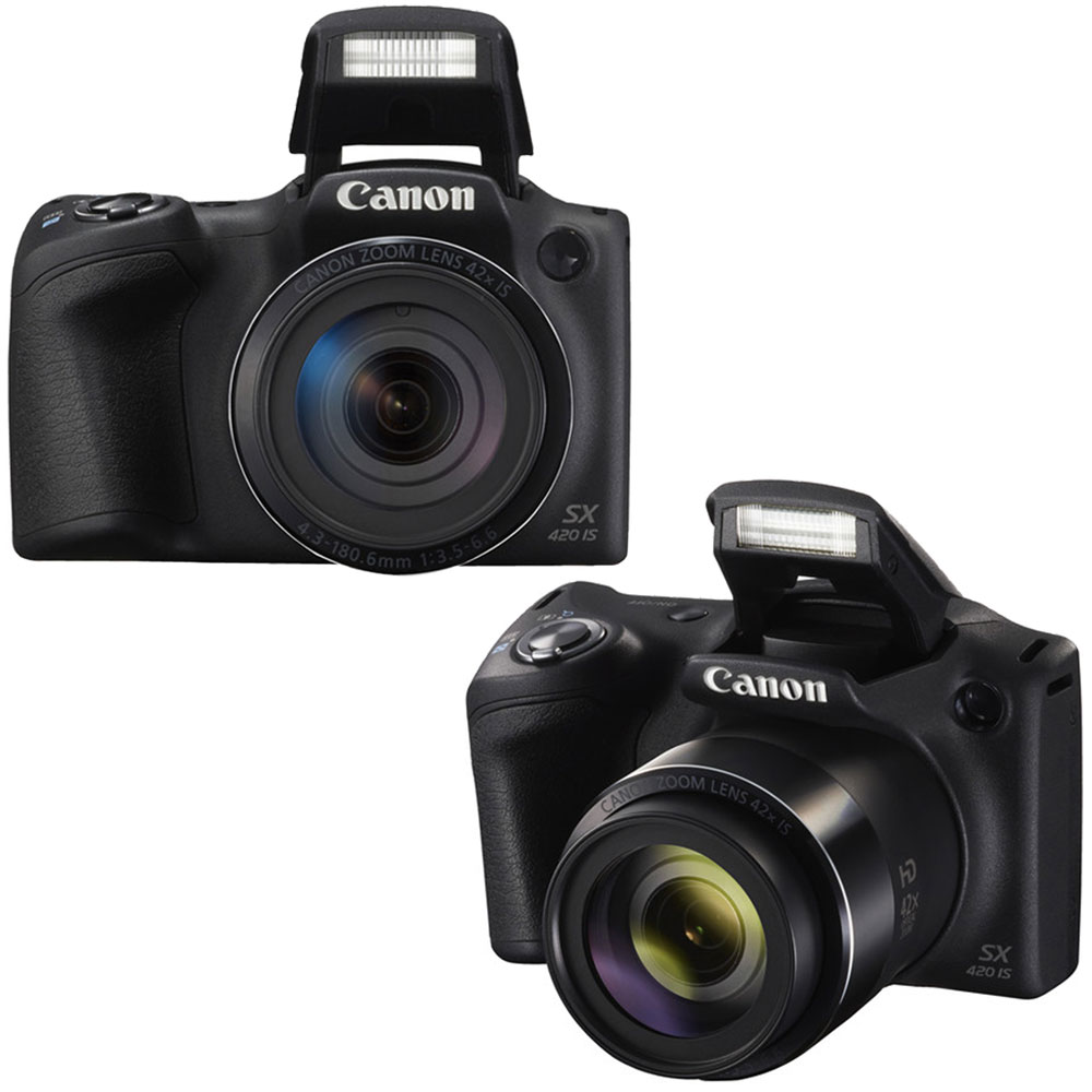 Canon PowerShot SX420 IS 20.0MP HD 720p Video Recording 1.2.3" CCD 42x Optical Zoom Lens 24-1008mm (35mm Equivalent) Built-In Wi-Fi ISO 1600 Black Digital Camera + 16GB Accessory Kit - image 2 of 8