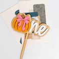thumbnail image 3 of Topper para pastel de madera con calabaza y texto “one” para primer cumpleaños Upfirst, 3 of 7
