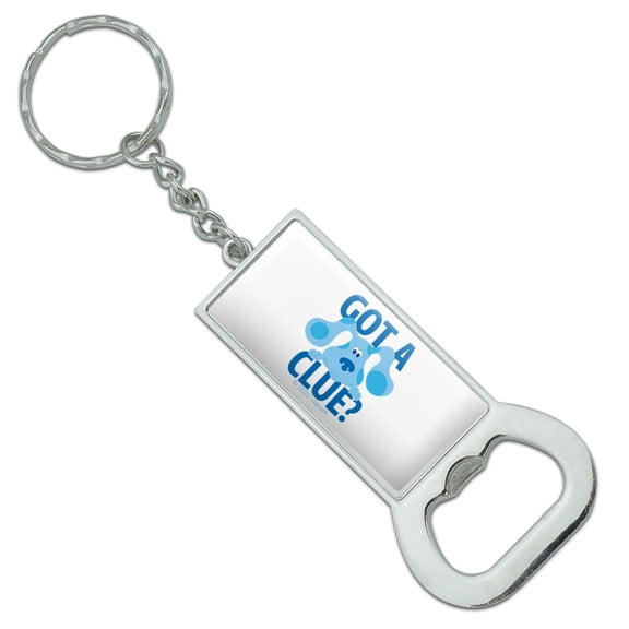 Blue's Clues Got a Clue Keychain Rectangle Chrome Plated Metal Bottle Cap Opener
