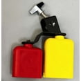 thumbnail image 1 of Miangastore Plastic Jam Block Drum Accessories Dual Mounted Cowbell High Low Sambago Bell Percussion Instrument Set, 1 of 8