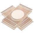 thumbnail image 2 of Miangastore 4Set Mini House Screen Traditional Chinese Style Beige Wood Furniture Photo Prop For Hobbyists And Collectors, 2 of 8