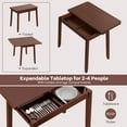thumbnail image 4 of Costway Kitchen Table Set for 4 Expandable Dining Table with 4 Upholstered Folding Chairs, 4 of 6