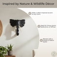 thumbnail image 4 of Zeckos Hand Carved Wood Black Elephant Head Sculpture 12 inch, 4 of 11