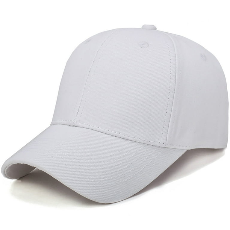 Dadaria Hats for Men Hat Cotton Light Board Solid Color Baseball Cap Men  Cap Outdoor Sun Hat White,Men 