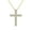 10K Yellow Gold, variant on Fine Jewelry Sterling Silver Diamond Cross Pendant Cable Chain Necklace (1/2 cttw, I-J Color, I2-I3 Clarity), 18"
