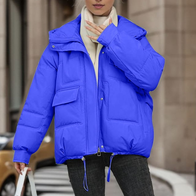 Lisbinx House Coats for Woman, Women's Fall And Winter Long Sleeved Warm Cotton Jacket Bread Holiday Deals