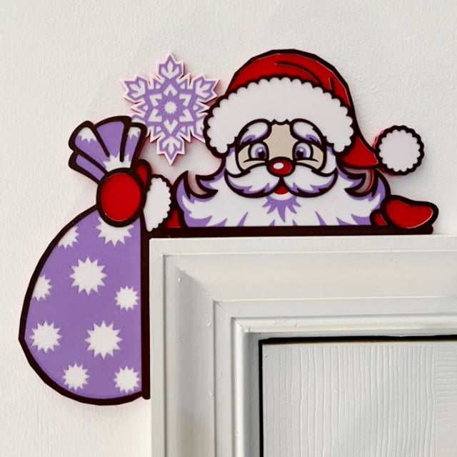 Ganfancp Colgante Decorativo de Esquina de Puerta de Papá Noel Regalo de Navidad Colgante Decorativo de Esquina de Puerta de Acrílico Ofertas Del Día Liquidación Colgante de Esquina de Puerta*1