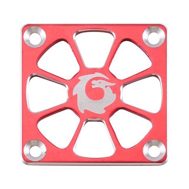 Ventilador de refrigeración de 40 mm con cubierta de carbono/metal, color rojo