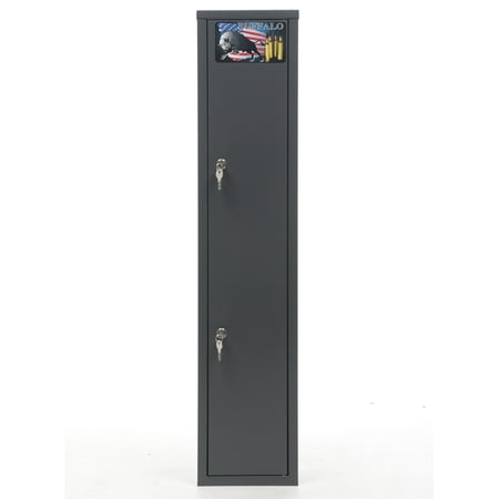 Buffalo 1115 Gun Rifle Shotgun Metal Small Security Cabinet Safe Storage with Separate Pistol/Ammo Area