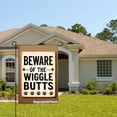 thumbnail image 2 of Joocar Beware Of The Wiggle Butts Linen Garden Flag For Spring Summer Home Outdoor Garden Yard Door Decor 12x18 Inch, 2 of 5