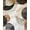Brown Cream Black, Pattern 1, variant on ODIKA Round Dining Abstract Circle Swirl Concentric Ring Table Fall Stain Resistant Low Profile for Dorm Room, Small Living Apartment