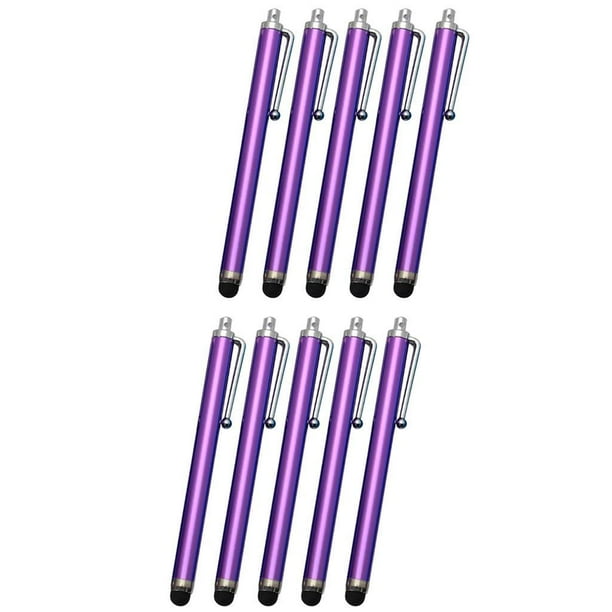 10 Pcs Lápiz Óptico De Pantalla Complimentos Fácil Instalación Conveniente Duradero Púrpura