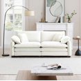 thumbnail image 4 of Modern and Comfortable 2-Seater Sofa with Beige Corduroy Upholstery (220×80×75cm), 4 of 13