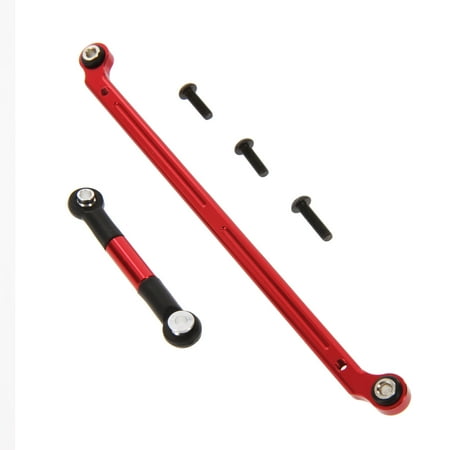 Alloy Steering Links - Atomik RC Alloy Steering Link for 1:10 Axial SCX10 - Red - Replaces Part AX80017