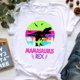 thumbnail image 3 of Camiseta con estampado gráfico de mamasaurus y leopardo de acuarela para mujer, divertida camiseta de dinosaurio jurásico, regalo para el día de la madre para mujer, 3 of 5