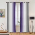 thumbnail image 2 of Gray Purple Kitchen Curtains 96 Inch Length, Modern Gradient Geometric Grommet Top Bedroom Living Room Curtains, Light Filtering Cafe Curtain Drapes 2 Panels Set 104''x96'', 2 of 9