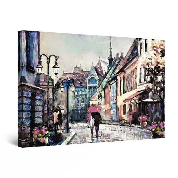 Startonight Canvas Wall Art Abstract - Walking Couple Painting - Artwork Print for Bedroom 24" x 36" 