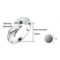 thumbnail image 2 of Yesbay Women Silver Plated Double Dolphin Opening Adjustable Finger Ring Gift Silver, 2 of 7