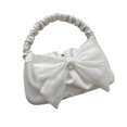 thumbnail image 3 of Bolso de hombro elegante de PU blanco de gran capacidad, decoración con lazo, perfecto para citas, fiestas y días festivos, 3 of 8