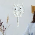 thumbnail image 3 of Taosunzt Owl Macrame Art Wall Hanging Boho Handwoven Tapestry Decor Boho Ornament for Bedroom Living Room Kitchen Owl Size S, 3 of 13