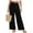 Black_DA01, variant on Dwellite Linen Wide Leg Pant for Woman High Waisted Pull On Fashion Baggy Casual Summer Palazzo Pants Solid Color Pants Pink 2XL