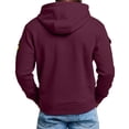 thumbnail image 5 of Chiccall Mens Fleece Hoodie Cargo Long Sleeve Full Zip Drawstring Hooded Sweatshirts Casual Loose Fit Athletic Jacket with Multi Pockets, 5 of 6