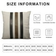 thumbnail image 5 of JRXY  Leather Throw Pillow Covers Outdoor Decor Beige Patchwork Brown Faux Leather Pillows Cover for Couch Sofa, Beige  White, 5 of 5