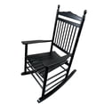 thumbnail image 5 of JERFIT Solid Wood Rocking Chair for Porch, Balcony, Patio & Garden - Comfortable Adult Rocking Chair with Wide Seat, Armrests & Slatted Back - Supports 280lbs, Easy Assembly, Black, 5 of 9