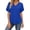 Blue, variant on Women's Solid Minimalist T-shirt Soft Stylish V-Neck Basic Tee Comfortable Casual Fit for Everyday Wear M Pink