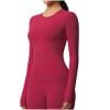 Dagugfen Athletic Long Sleeve Shirts for Women Spandex Stretchy Slim Fitted Crew Neck Shirts Yoga Gym Workout Quick Drying Base Layer Shirts