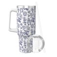 thumbnail image 2 of Goofa World Travel2 Print 40oz Ice Bully With Handle And Straw Stainless Steel Vacuum Insulated Cup And 2 In 1 Straw Lid, 2 of 8