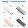 thumbnail image 1 of OULII Ethernet Adapter USB C with 1000Mbps Network Connection Grey for Home Office 1Set, 1 of 8