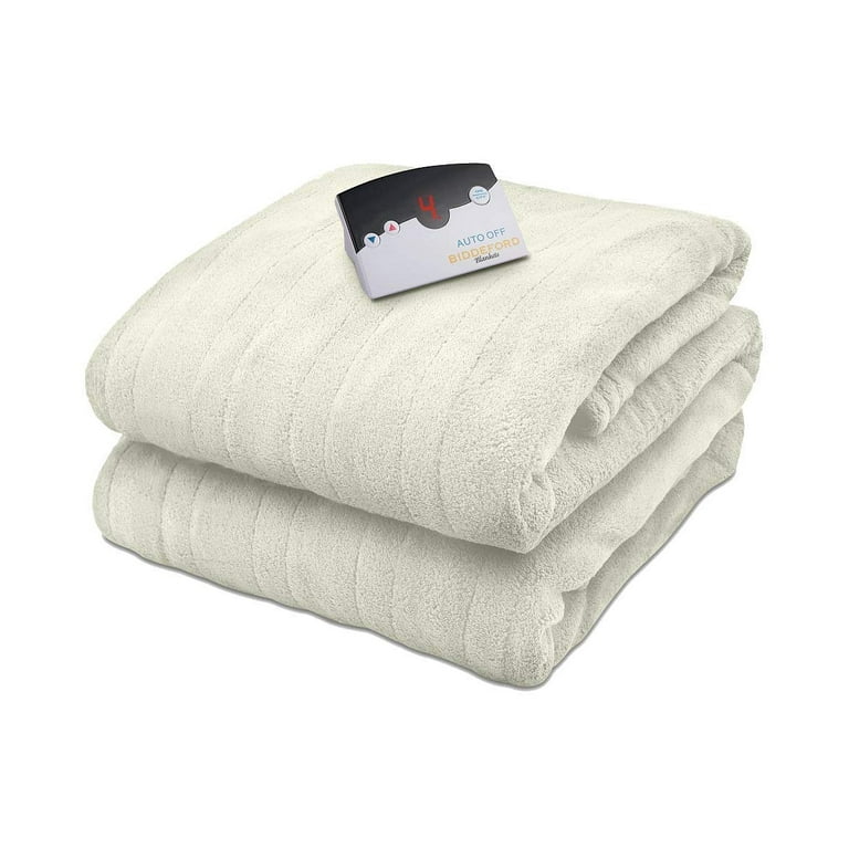 Biddeford Microplush Heated Electric King Blanket Cream Walmart