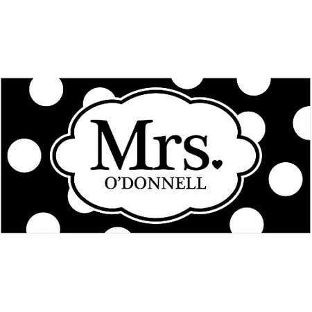 Personalized Mrs. Polka Dots Wedding Beach Towel - For the Bride