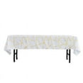 thumbnail image 5 of BalsaCircle 60" x 102" White Gold Metallic Geometric Design Polyester Rectangle Tablecloth, 5 of 8