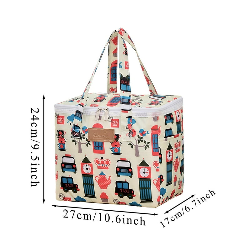 UK Thermal Insulated Lunch Bag Cool Bag Picnic Adult Kids Food