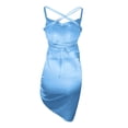 thumbnail image 5 of Vestido sexy con tirantes para mujer: diseño liso con cordones, tirantes ajustables, para uso informal diario/de noche., 5 of 5
