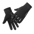 thumbnail image 4 of Guantes de invierno antideslizantes con dedos con pantalla táctil para pescar, esquiar, conducir, nieve Negro XL, 4 of 8