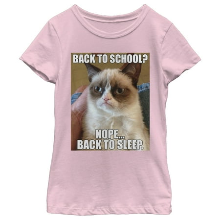 Grumpy Girl - Grumpy Cat Girls' Back to Sleep T-Shirt