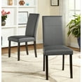 thumbnail image 4 of Simple Living Bettega Indoor Contemporary Parsons Dining Side Chair, Set of 2, Gray Faux Leather, 4 of 7