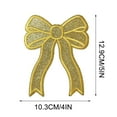 thumbnail image 3 of Iron-On Patch, Embroidered Sequin Patch, Glitter Side Bow Applique for Sweatshirt Decoration, Hot Melt Adhesive Backing, Durable Fabric Patch, DIY Craft Accessory, 6x4.7 Inch, 3 of 6