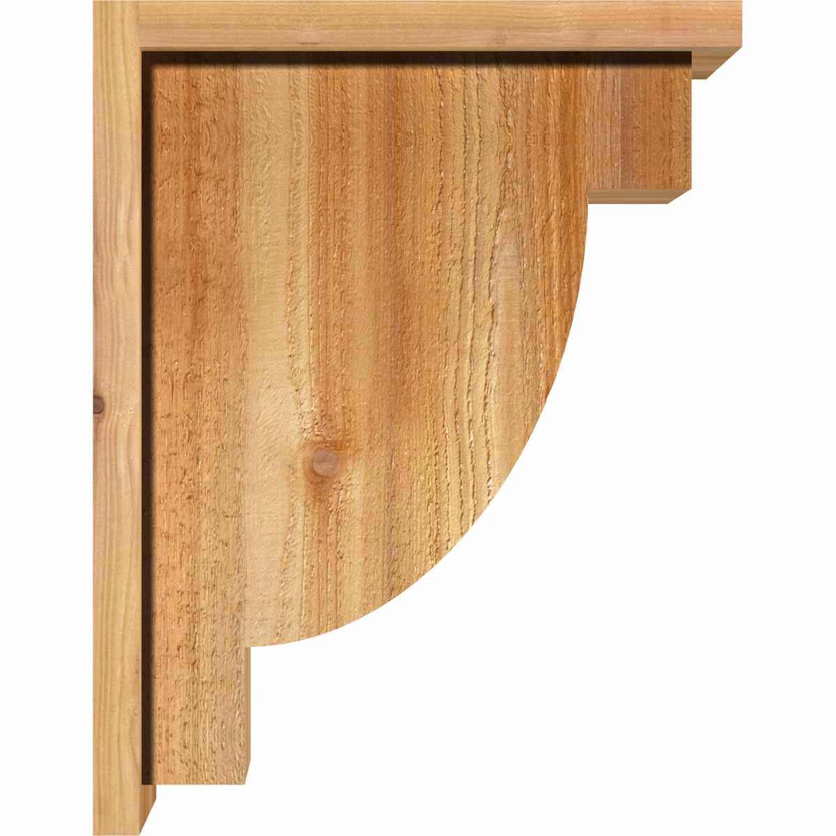 8"W x 14"D x 18"H Alpine Rough Sawn Corbel w/Backplate, Western Red Cedar